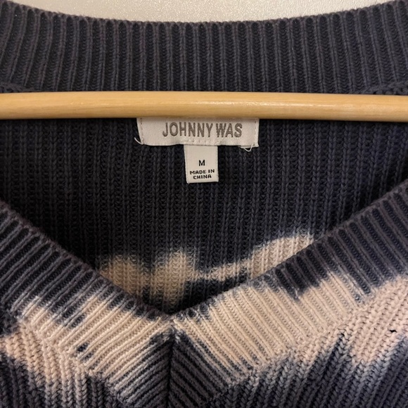 Johnny Was Tie Dye Pullover Knit Sweater Indigo M - Picture 13 of 14